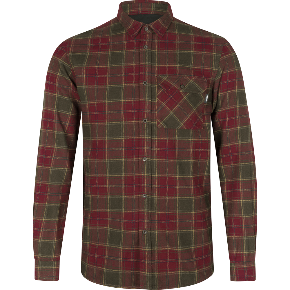 Seeland Glen flannel skjorte red forest check