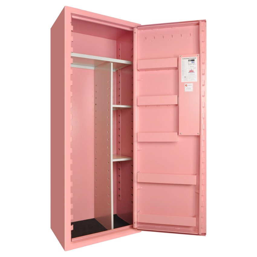 PINK Våbenskab SP88E, 9 Våben Pink/guldgreb 150x55x40