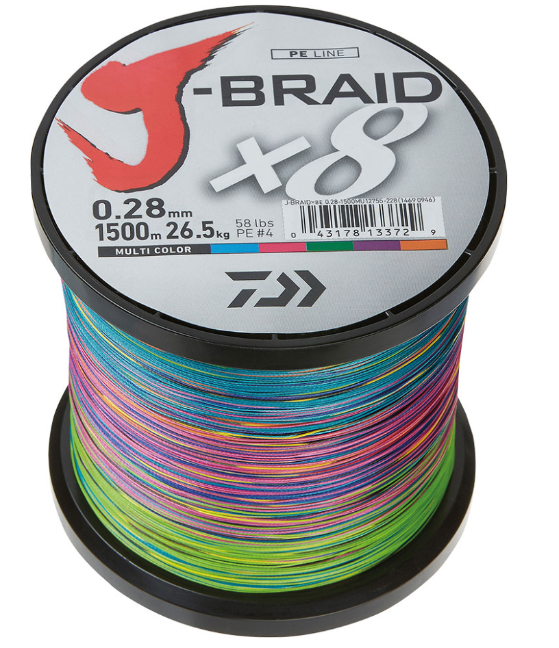 Daiwa J-Braid X8 Multicolor – Påspoling