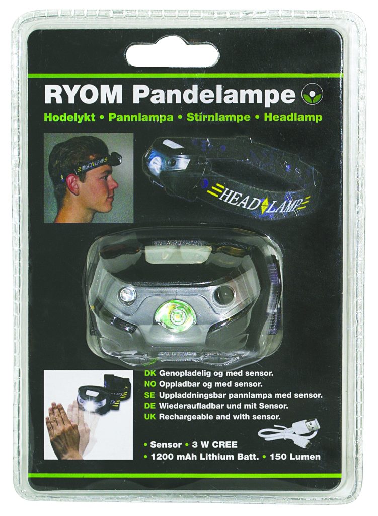 Ryom Pandelampe Genopladelig