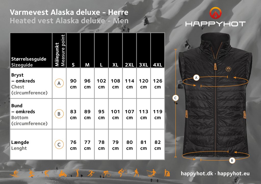 Happyhot Alaska varmevest herre