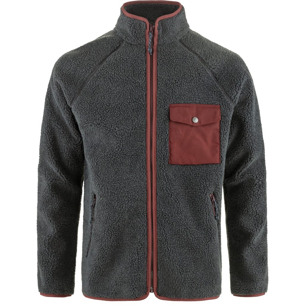 Fjällräven Vardag Pile Fleece M Dark Grey Maroon